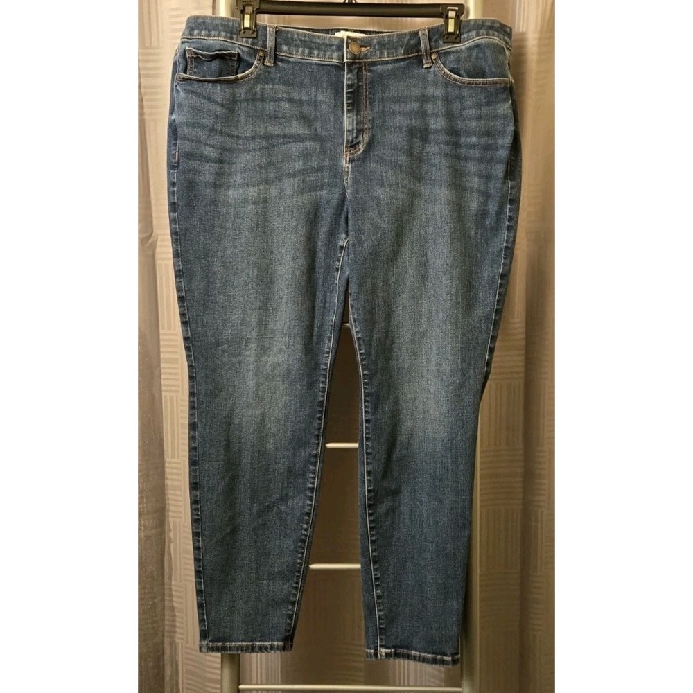 Lane Bryant Signature Fit 22 Mid-Rise Skinny Stretch Blue Jeans 42x29